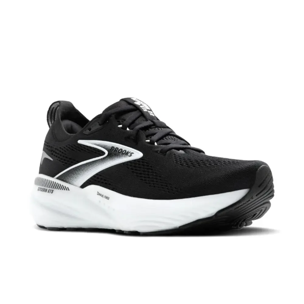 Brooks Men's Black Gray White Glycerin GTS 22 Running Shoes Size 10
